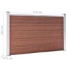 vidaXL Cl&ocirc;ture de jardin WPC 526x106 cm Marron