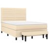 vidaXL Sommier &agrave; lattes de lit avec matelas Cr&egrave;me 140x190 cm Tissu