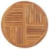 vidaXL Dessus de table Bois de teck solide Rond 2,5 cm 90 cm