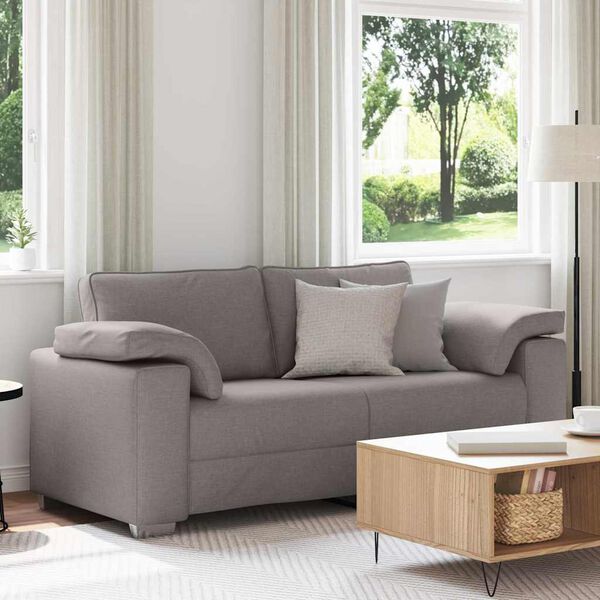vidaXL Canap&eacute; 140cm Taupe tissu