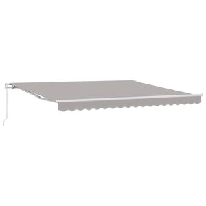 vidaXL Auvent R&eacute;tractable Gris clair 400 &times; 300 cm