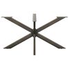 vidaXL Pied de table &agrave; manger en forme d'araign&eacute;e noir 150 x 78 x (72-73) cm en acier