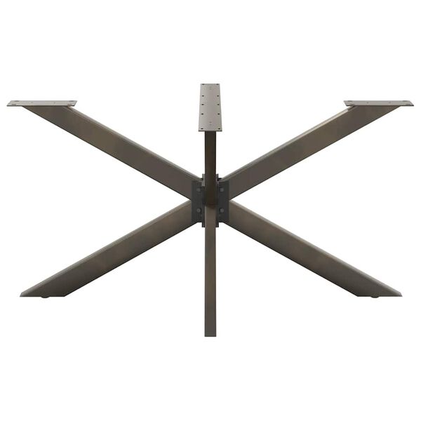 vidaXL Pied de table &agrave; manger en forme d'araign&eacute;e noir 150 x 78 x (72-73) cm en acier