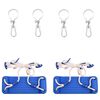 vidaXL Si&egrave;ges de balan&ccedil;oire avec cordes 2 pcs bleu 38x16 cm PE