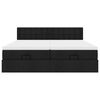 VidaXL Cadre de lit ottoman avec matelas noir 180x200cm tissu