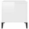 vidaXL Table basse Blanc brillant 60x44,5x45 cm Bois d'ingénierie