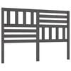 vidaXL T&ecirc;te de lit Gris 126x4x100 cm Bois massif de pin
