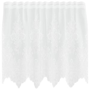 vidaXL Rideau en Dentelle avec des rideaux Blanc 80 x 150 cm Polyester