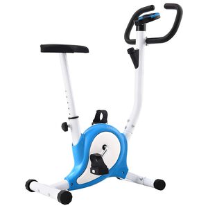 vidaXL V&eacute;lo d'appartement avec r&eacute;sistance &agrave; courroie Bleu
