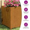 vidaXL Jardini&egrave;re avec pieds Rouill&eacute; 50x50x50 cm Acier corten