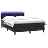 vidaXL Sommier &agrave; lattes de lit avec matelas et LED noir 160x220 cm velours