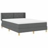 vidaXL Lit &agrave; Ressorts avec matelas Gris fonc&eacute; 160 x 200 cm tissu