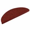 vidaXL Tapis d'escalier autocollants 5 pièces 56 x 17 x 3 cm Rouge bordeaux Demi-rond