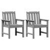 vidaXL Chaise de jardin. 2 pc Gris clair HDPE