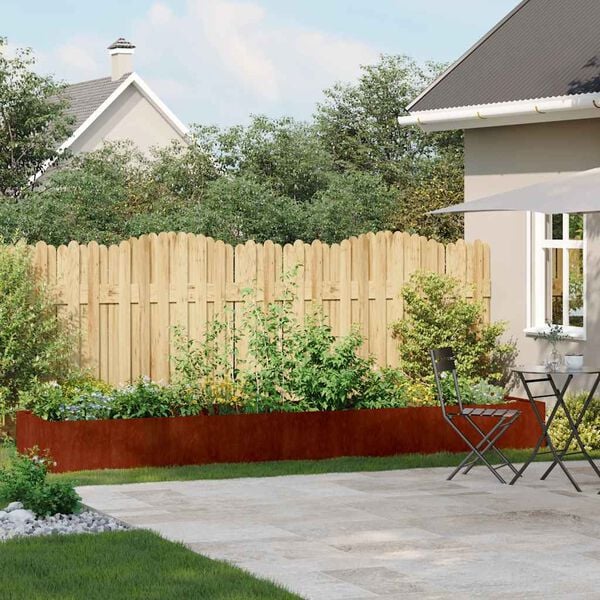 vidaXL Jardini&egrave;re rouill&eacute; 360x80x40 cm acier inoxydable