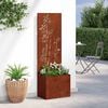 vidaXL &Eacute;cran de confidentialit&eacute; de jardin Floral Rouill&eacute; 50 x 140 cm