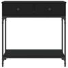vidaXL Table console noir 75x34,5x75 cm bois d'ing&eacute;nierie