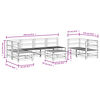 vidaXL Salon de jardin 8 pcs Bois de pin massif