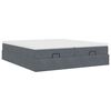 vidaXL Cadre de lit ottoman avec matelas gris fonc&eacute; 200x200 cm velours