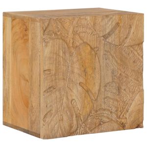 vidaXL Table de chevet faite main Marron Teck 40x30x40 cm