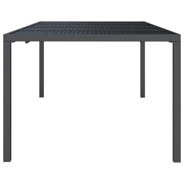 vidaXL Table de jardin anthracite 200x100x72 cm acier