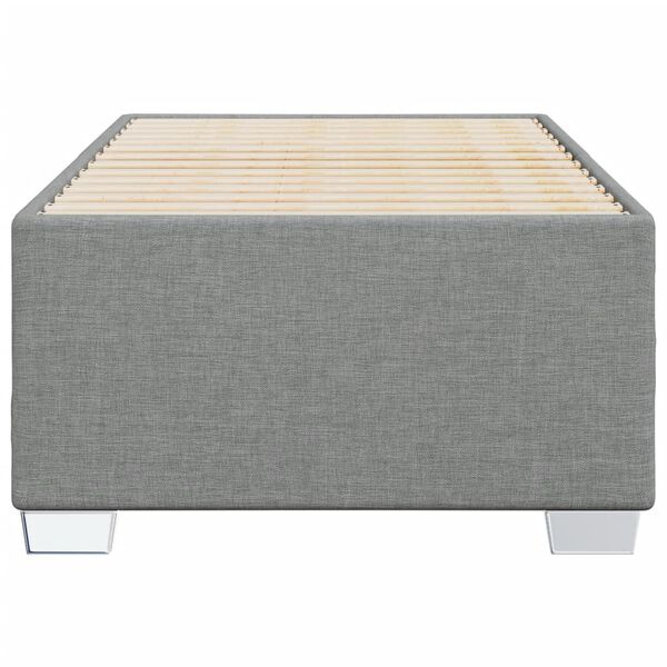 vidaXL Cadre de lit sans matelas gris clair 90x190 cm tissu