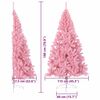 vidaXL Sapin de No&euml;l artificiel pr&eacute;-&eacute;clair&eacute; Rose 180 cm PVC