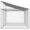 vidaXL Cage pour chien avec toit et portes gris 6x2x2m acier galvanis&eacute;
