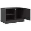 vidaXL Meubles TV 2 pcs noir 67x39x44 cm acier