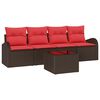 vidaXL Ensemble de canap&eacute; de jardin 5 pc 4-Nombre de places