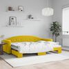 vidaXL Lit de jour avec lit gigogne jaune 80x200 cm velours