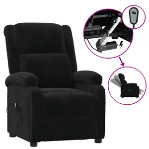 vidaXL Fauteuil inclinable &eacute;lectrique noir velours