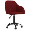 vidaXL Chaises &agrave; manger pivotantes lot de 2 rouge bordeaux velours