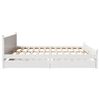 vidaXL Cadre de lit sans matelas blanc 200x200 cm bois massif de pin