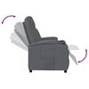 vidaXL Fauteuil inclinable Gris Similicuir