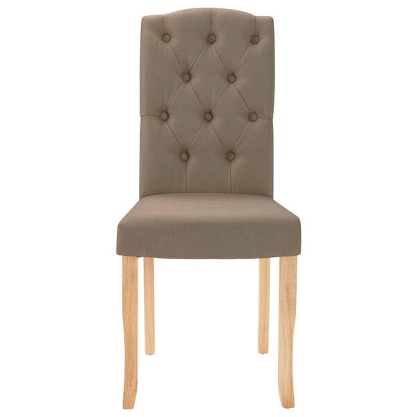 vidaXL Chaises &agrave; manger lot de 4 taupe tissu