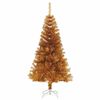 vidaXL Sapin de Noël avec 150 LED avec support Doré 150 cm PET