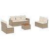 vidaXL Salon de jardin avec coussins 8 pcs beige r&eacute;sine tress&eacute;e