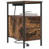 vidaXL Cabinet de chevet Ch&ecirc;ne fum&eacute; 30 x 48 x 61 cm Bois d'ing&eacute;nierie
