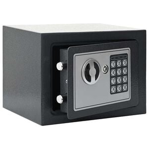 vidaXL Coffre-fort num&eacute;rique Gris fonc&eacute; 23 x 17 x 17 cm Acier