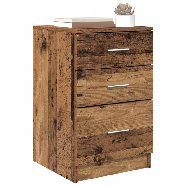 vidaXL Cabinet de chevet Bois ancien 40 x 40 x 63 cm Bois d'ing&eacute;nierie