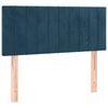 vidaXL Sommier &agrave; lattes de lit et matelas bleu fonc&eacute; 120x190cm velours