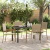 vidaXL Ensemble de salle &agrave; manger pour jardin 5 pcs Beige polyrotin