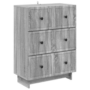 vidaXL Armoire &agrave; tiroirs Sonoma gris 66 x 34,5 x 90 cm