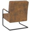 vidaXL Chaise cantilever Marron Tissu