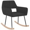 vidaXL Chaise &agrave; bascule Noir Tissu