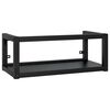 vidaXL Cadre de lavabo de salle de bain mural Noir 79x38x31 cm Fer