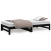 vidaXL Lit coulissant sans matelas noir 2x(90x200) cm