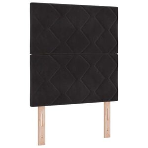 vidaXL T&ecirc;te de lit LED Noir 80 cm Velours