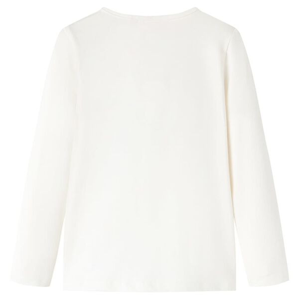 T-shirt pour enfants &agrave; manches longues &eacute;cru 104
